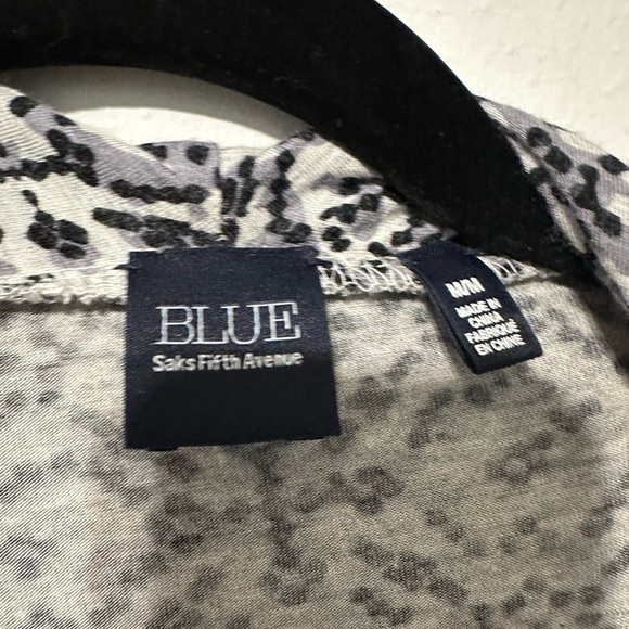 Blue Saks Fifth Avenue Draped Hooded Tunic Sweater Black and Gray with Pockets M - Picture 7 of 10